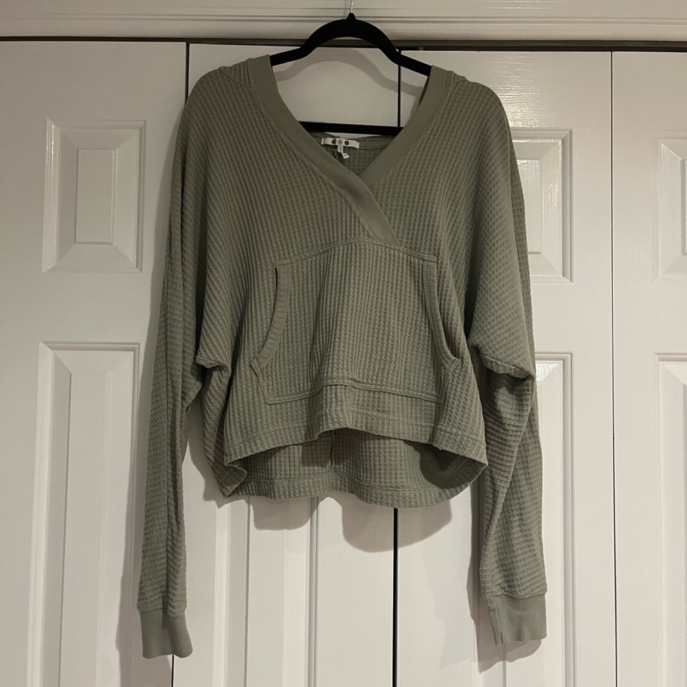 THREE DOTS light green size small oversized hoodie